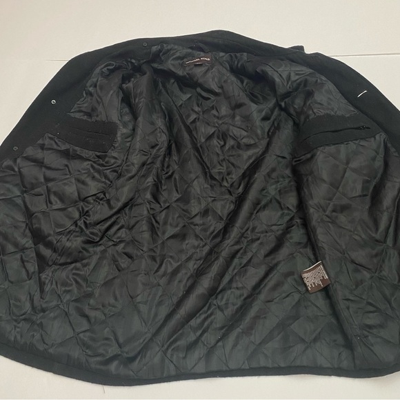 Michael Kors  Jacket Coat Mens Small  Black Wool-Blend  Button Up Quilted Lining - Picture 11 of 15